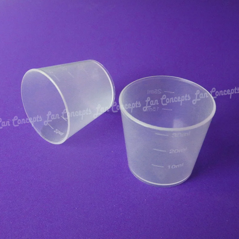 30ml food grade PP Measure Cup Measuring Plastic Cups with scales - 1000pcs/lot wholesale