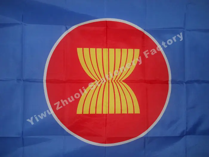 Flags Of Association Of Southeast Asia Nations (ASEAN) 90X150CM 3X5FT 100D Polyester 21x14cm Banner