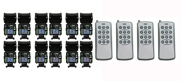 

DC 12V 1CH RF Wireless Remote Control Relay Switch Security System tubular motor garage door shutters/ lamp