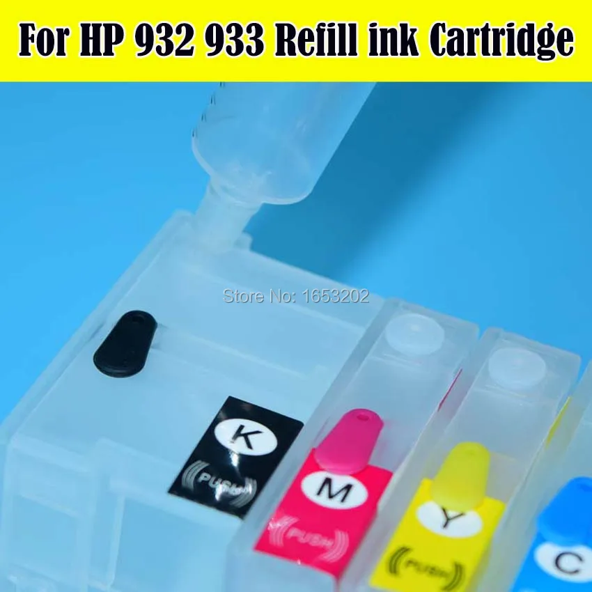 Refillable Ink Cartridge for HP Printer 932 933 932XL 933XL Officejet 7612 7512 7510 6100 7610 7110 6700 6600e