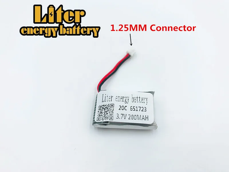 3.7V 200mAh 651723 bateria lipo dla Syma S107 S107G 1S li-po baterii część śmigłowca dla 3D okulary inteligentny zegarek sportowa bransoletka