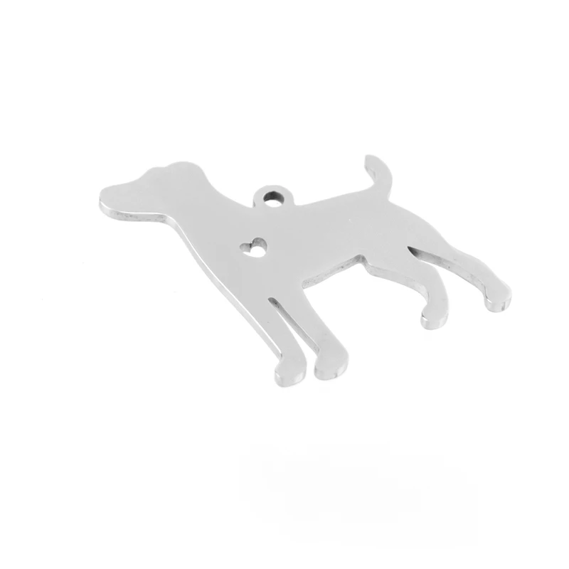 Love my Dog  Stainless steel Pendant puppy pet ID blank dog tag for print Mirror polish