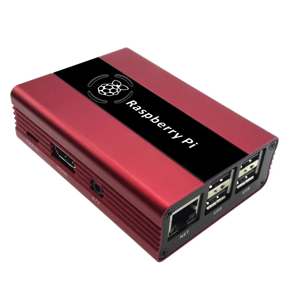 Raspberry Pi 3 B +, 3 B, Pi 2, Aluminium Fall Mit Fan (Rot)