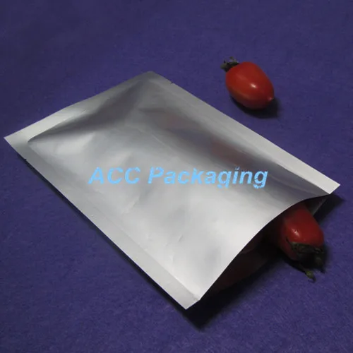 

11x16cm 100Pcs/Lot Flat Pocket Open Top Pure Aluminum Foil Storage Bag Silver Heat Seal Mylar Vacuum Pouch For Sugar Snack