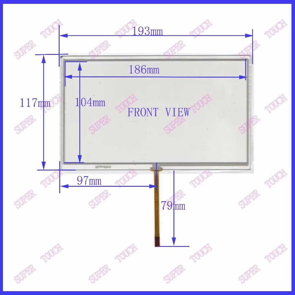 

original new 8 inch car navigation touch the external screen handwriting screen four-wire resistance screen 193 * 117 Middle out