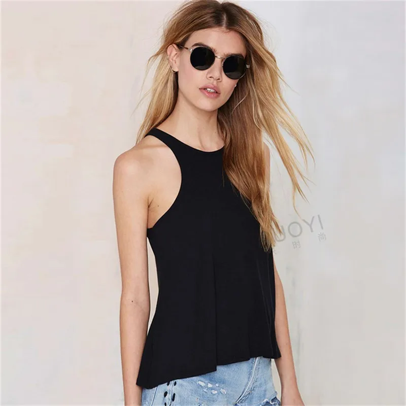 Spring&Summer Woman Vest Short Front Long Fashion Cotton Street Style Loose Comfortable Commuter Boyfriend A Woman Tank Top