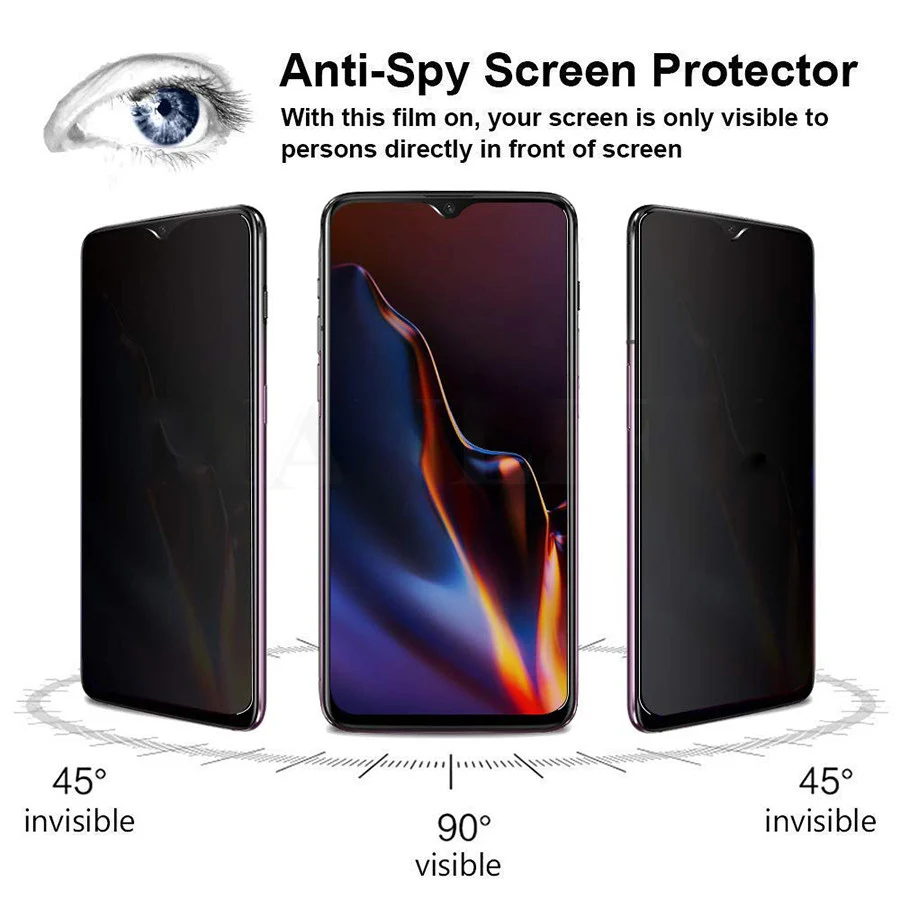 2Pcs Privacy Screen Protector For Oneplus 10T 10R 9 9E 9R 9RT 8T 7 7T 6T 6 Nord 2T N20 CE 2 Lite ACE 5G Anti Spy Tempered Glass