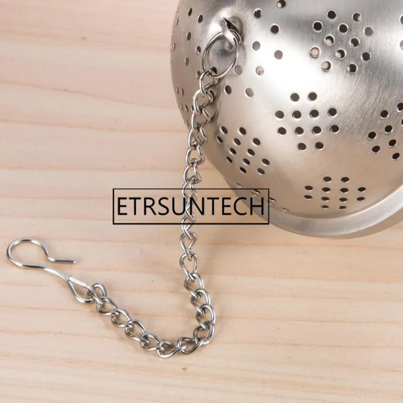 50pcs Stainless Steel Tea Infuser Sphere Locking Spice Tea Ball Strainer Mesh Infuser Tea Filter Kitchen Tools