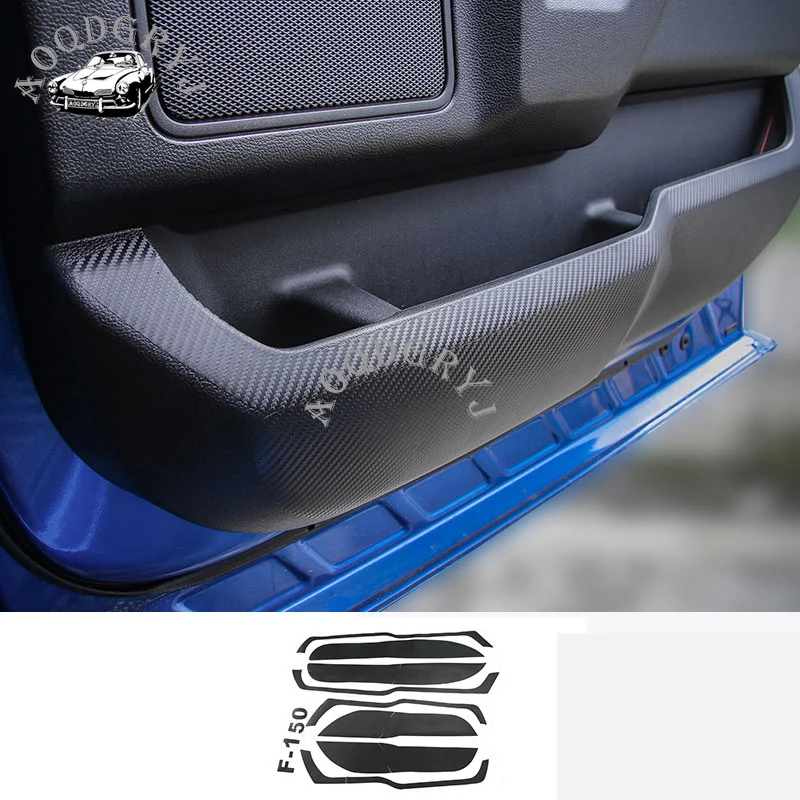 

3D carbon fiber Car door anti-kick sticker decoration For Ford F150 2015-2018 Car styling