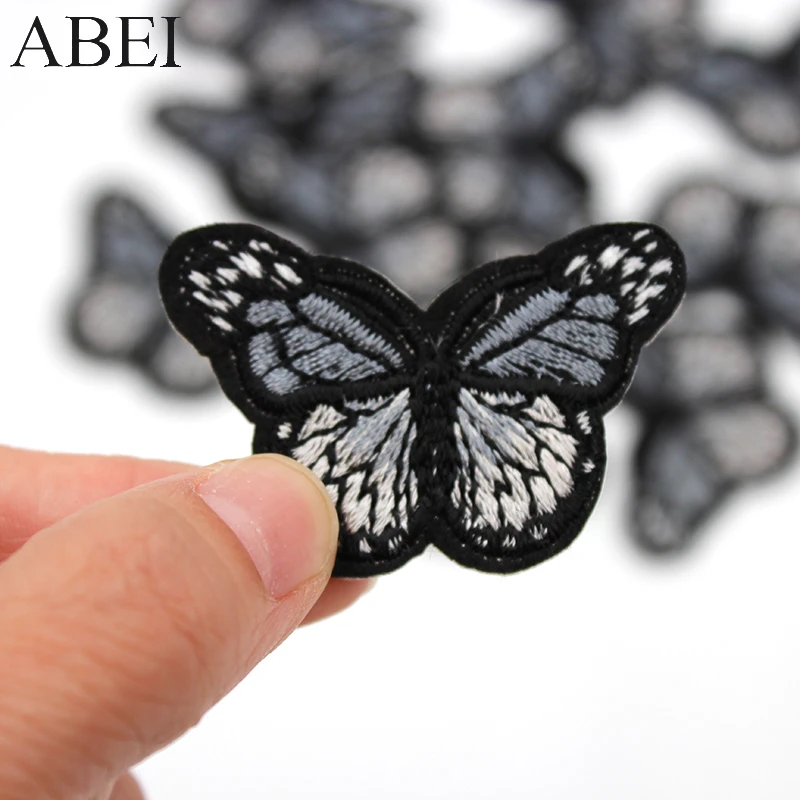 10pcs/lot Butterfly Stickers Clothes Jeans Iron Patches Diy Appliqued for Bags Shoes Handmade Sweater appliques Motif Badge