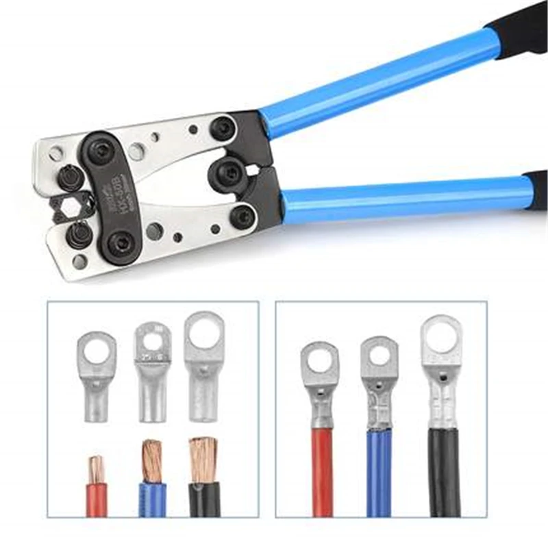 Manual Cold Press Crimper Copper Aluminum Naked Terminal Crimping Tool Cable Wire Crimp Pliers 50mm2