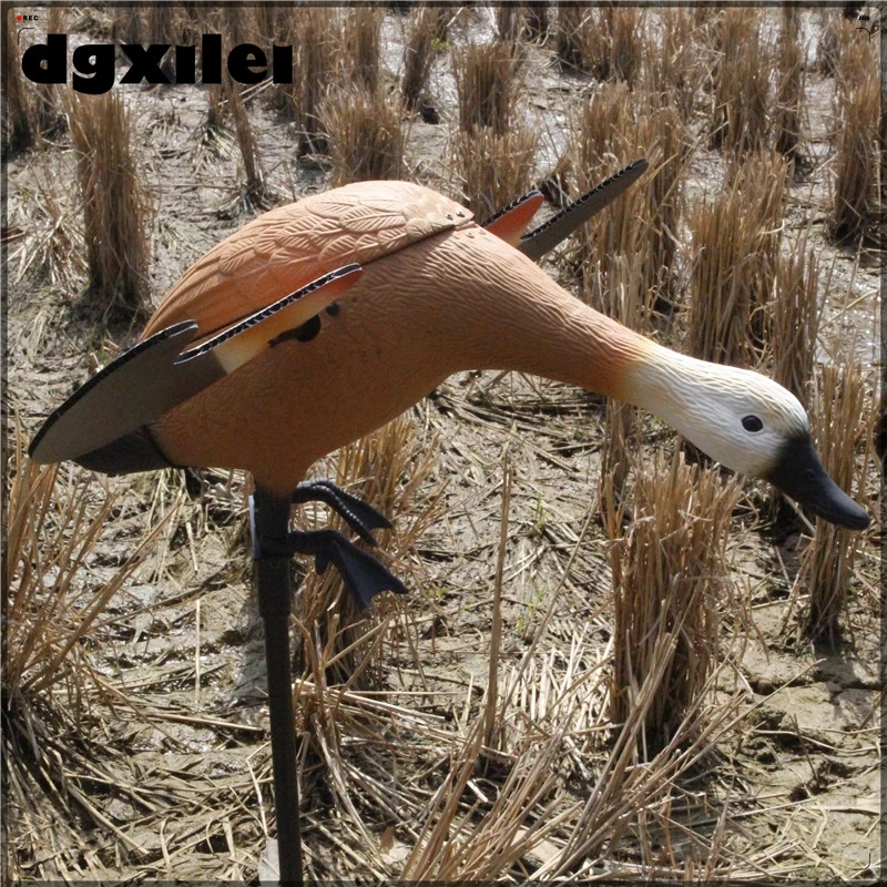 

Xilei Wholesale Outdoor Hunting Remote Conrol 6V Ruddy Shelduck Pe Decoys Duck Decoys For Sell With Magnet Spinning Wings