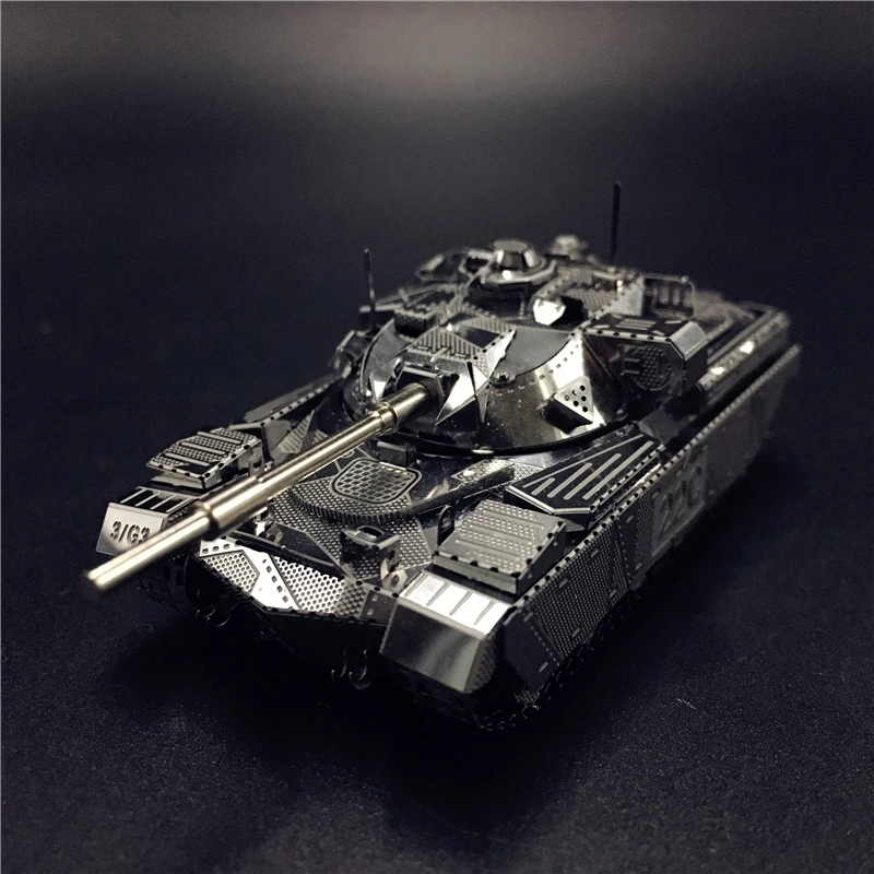 MMZ-modelo NANYUAN 3D de Metal para adultos, kit de montaje de tanque JS-2 Chieftain MK50, modelo de bricolaje cortado con láser, juguetes de