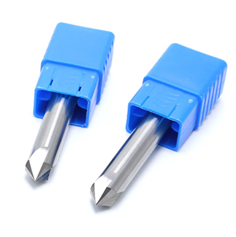 8 мм X 90 градусов HRC50 4 канавки Твердосплавные фрезы для снятия фаски Маршрутные фрезы для фаски для алюминия