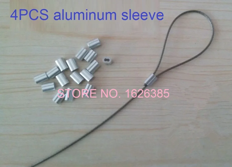 2pcs, 8M--12M, 1.5MM 7X19 or 7X7, 316 softer Stainless steel wire rope fishing cable clothesline traction wire clamp