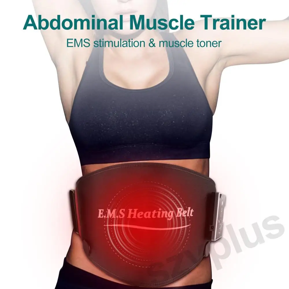 EMS Heating Belt Slimming Massage Electric Pulses EMS Trainer Muscle Stimulator Acupuncture Tens Physiotherapy Myostimulator