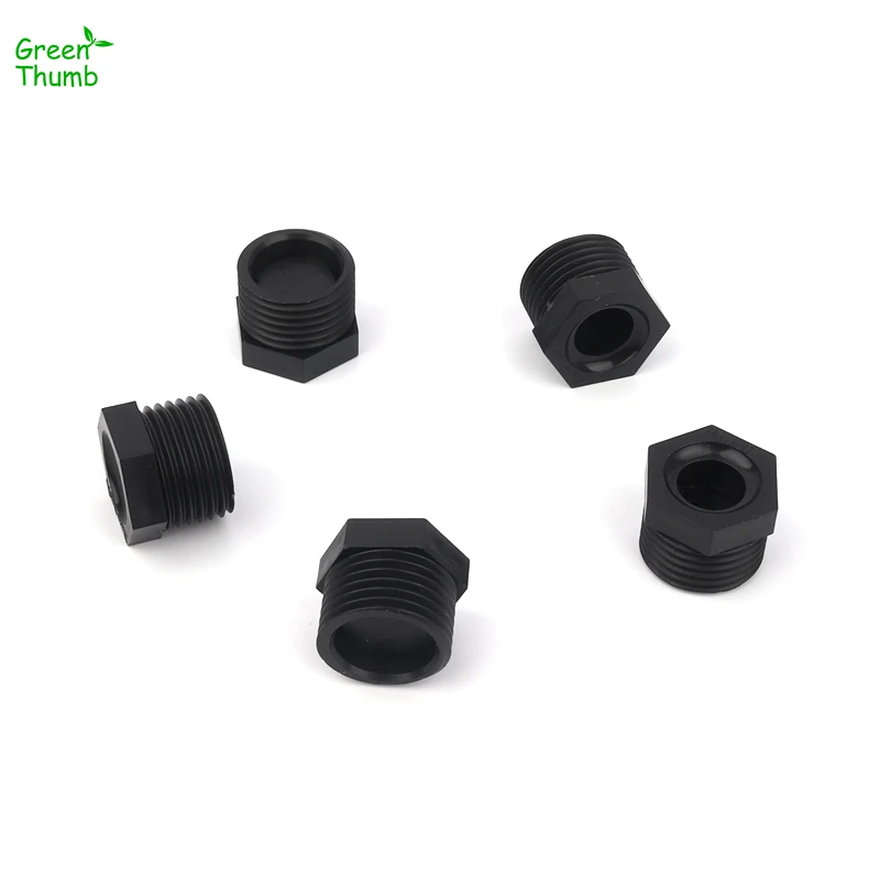 8pcs 1/2 Inch Male Thread Garden Atomizing Sprinkler Green Thumb Black Plastic Lawn Irrigation Sprinkler Nozzle