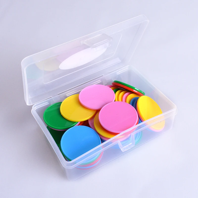 100pcs Children Counting Counter Colored Plastic Count Tools Kids Primary Math Addition and Subtraction Auxiliary Tool Souptoys