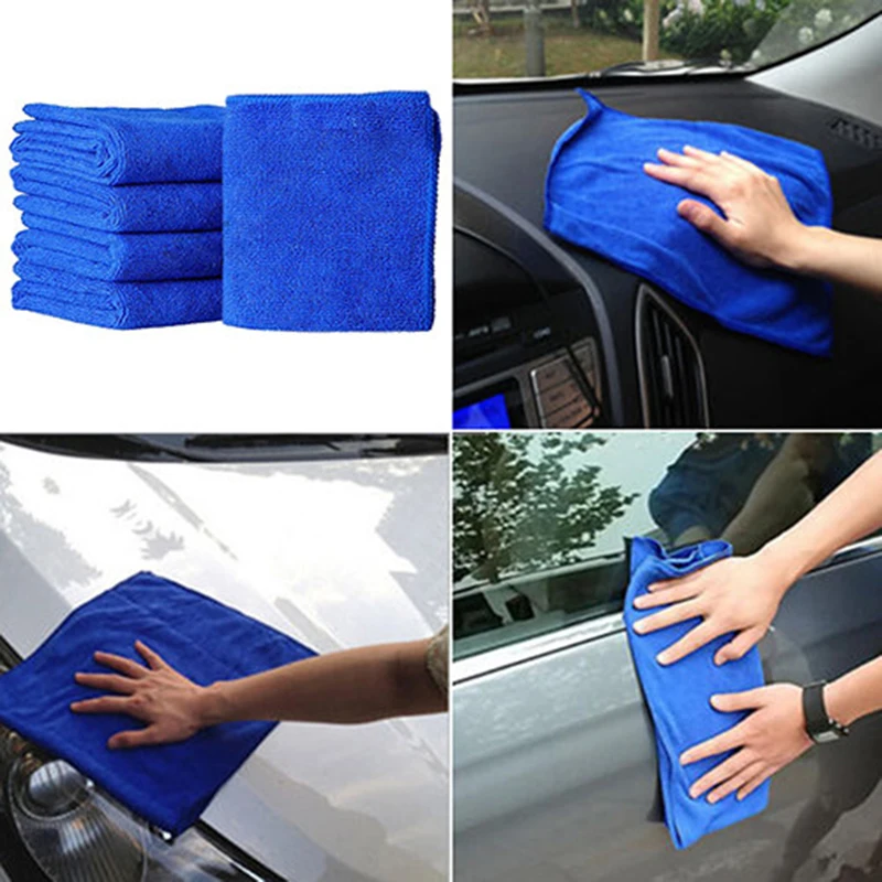 Auto Care 10PCS Ultra Soft Microfiber Towel Car Washing Cloth for Car Polish& Wax Car Care Styling Cleaning Microfibre 25*25cm