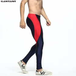 GANYANR Brand Running Tights Men Leggings Sport Yoga Compression Pants Gym Spandex skinny Exercise Fitness Long Spandex Sexy