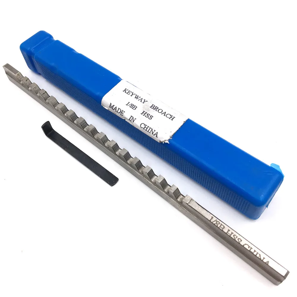 1/8 B Push-Type Keyway Broach with Shim Metric Size High Speed Steel for CNC Cutting Metalworking Tool