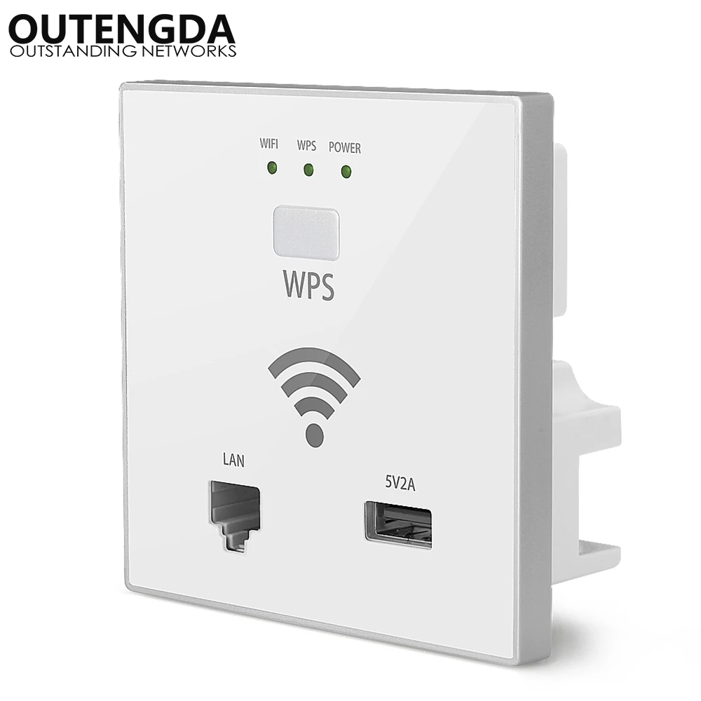 300Mbps in Wall WiFi Access Point Wireless Socket AP for Hotel Wi-Fi Project mini WIFI Repeater router RJ45 USB WPS Encryption