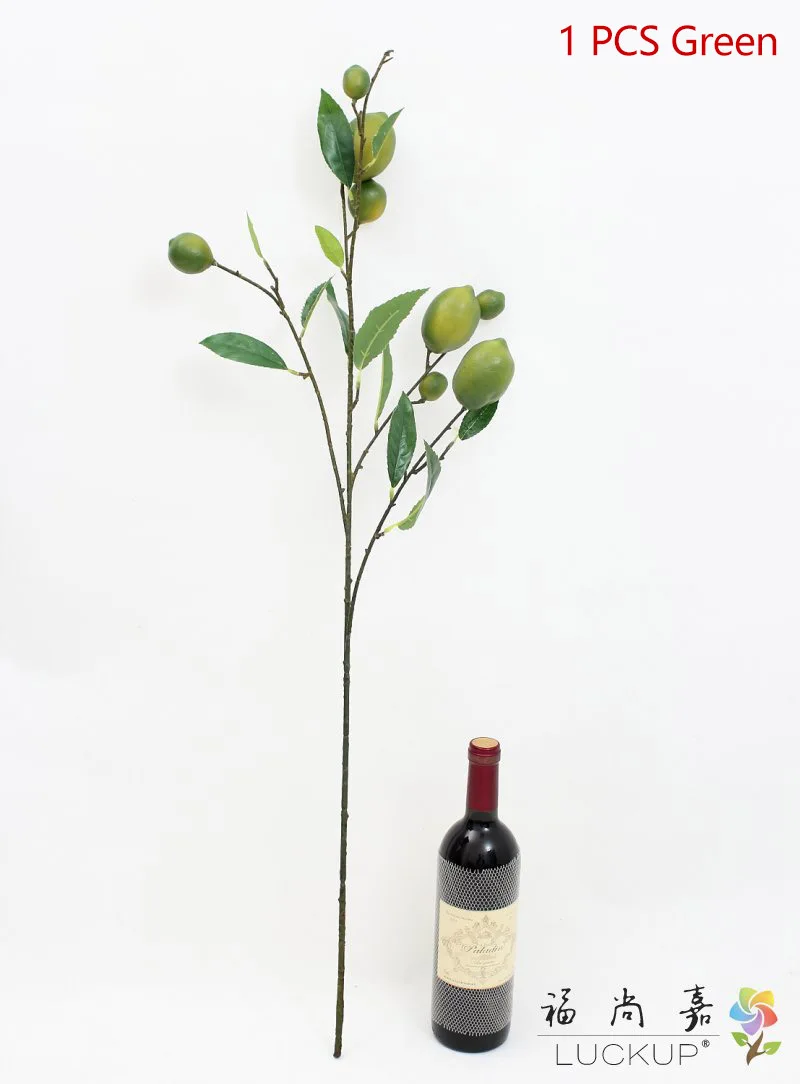 1 قطعة 89 سنتيمتر جميلة البلاستيك الاصطناعي الليمون الفاكهة فرع ديكور حديقة المنزل F447 #3