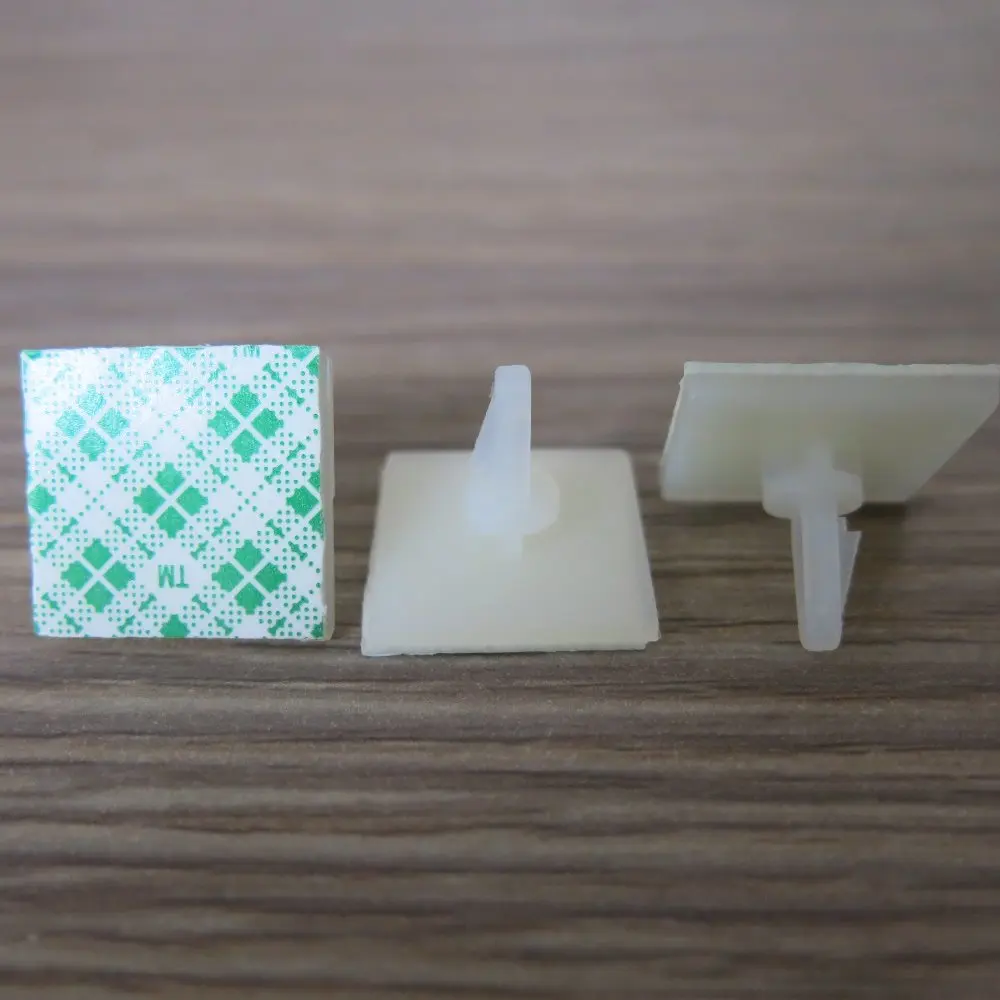 50pcs Nylon Plastic ASS-5 stick on Self-adhesive PCB Spacer Standoff 4mm Hole support Locking Snap-In Posts fixed clips 3M tape