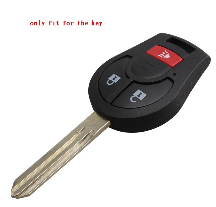 ZAD 3button Silicone car Key Case Cover set For Nissan March Tiida Altima Armada Cube Juke Maxima Pathfinder Rogue Sentra Versa