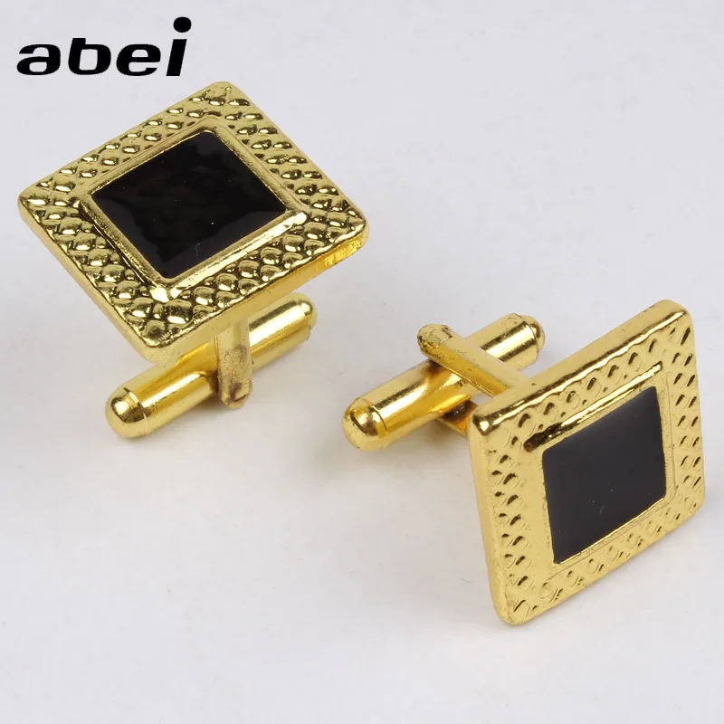 Fashion Luxury Metal Gold Black Cufflinks Boyfriend Gift cuff button men cuff link