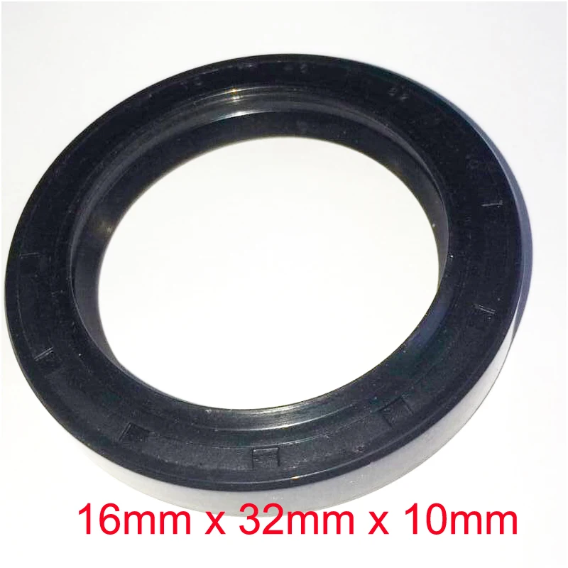 16mm x 32mm x 10mm NBR Nitrile Rubber Double Lip Oil Resistant Seal