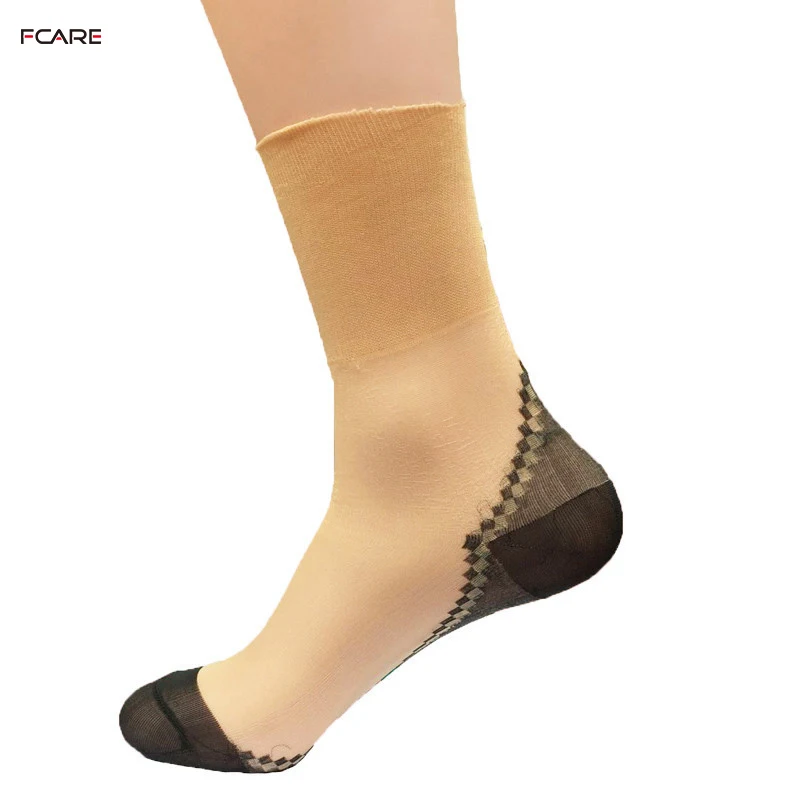 Fcare 20PCS =10 Pairs Summer Classical  Ladies' Nylon loose breathable silk Patchwork long leg Crew socks