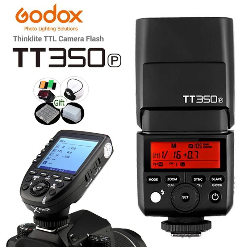 

Godox Thinklite TTL Camera Flash TT350P + XPro-P Transmitter 2.4G HSS Mini Speedlite for Pextax K-3II K-1 KP K-50 K-S2 K79 645Z