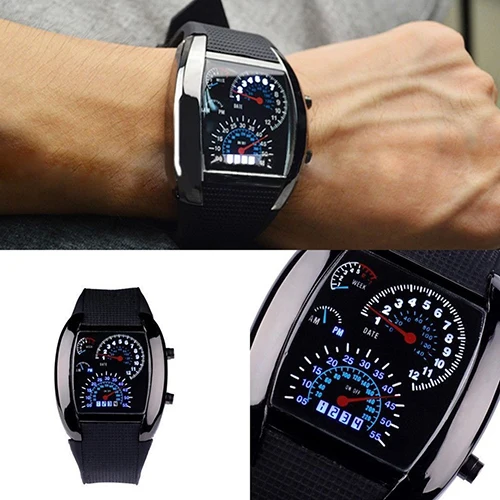 Mode Männer Edelstahl Luxury Sport Analog Quarz LED Handgelenk Digital Military Uhr Top Luxus Elektronik Uhren