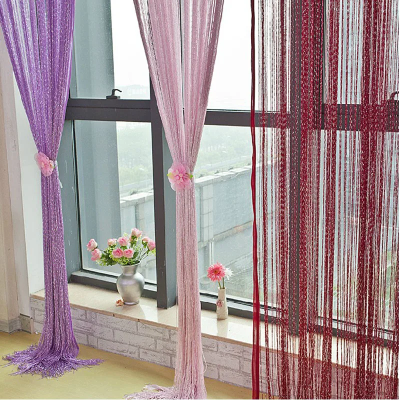 300 * 300cm line curtain indoor upscale decor silver silk curtain hotel  bedroom curtain multicolor optional