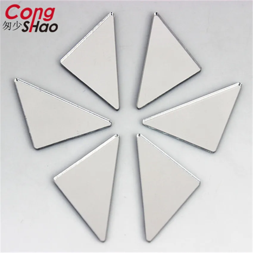 18*33mm 20pcs Top Quality Triangles coffee mirror Hot fix Acrylic rhinestones flatback Stone crystal for DIY Costume trim ZZ3001