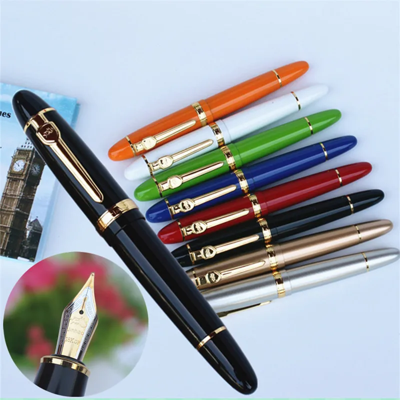 

JINHAO 159 18KGP 0.7mm MEDIUM BROAD NIB FOUNTAIN PEN 8 COLORS FOR CHOOSE