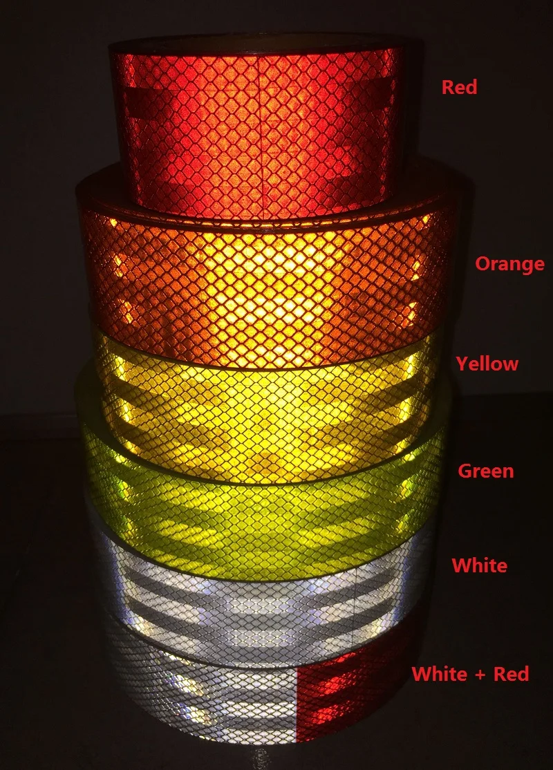 

5CM*1M Truck Road Traffic Construction Site Floor Wall Self-Adhesive PET Super Reflective Warning Safety Tape