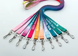 Discount 1pcs Plain Neck Lanyard Strap with One Metal Clip Customized Accepted