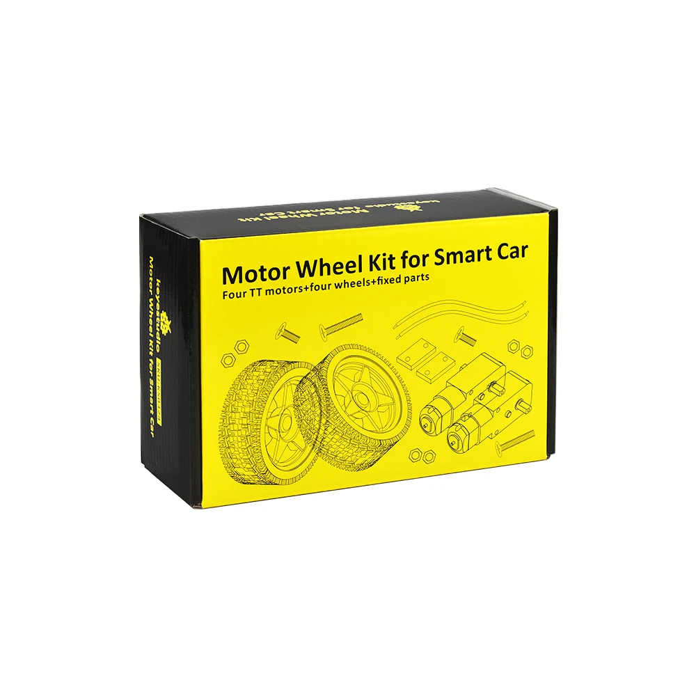Picture 7: Keyestudio Robot Tool Kit Motor Wheel Kit 4 TT motors+ 4 wheels+ fixed parts For Arduino Robot Car DIY Projects
