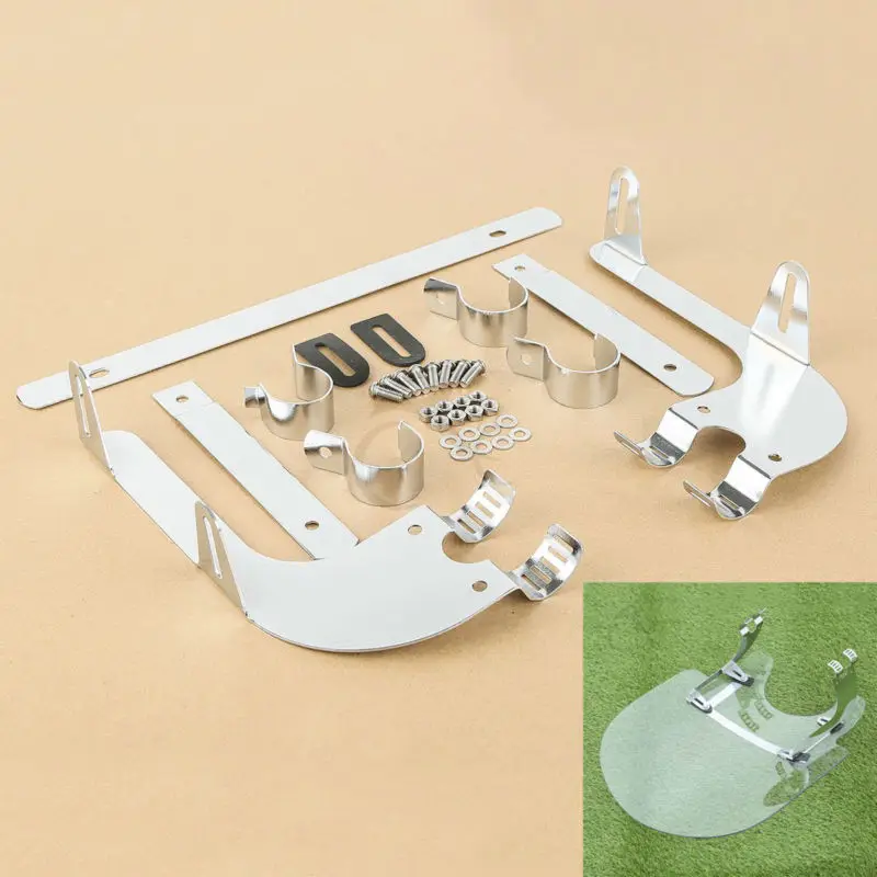 

Motorcycle 39mm Windshield Screen Bracket For Harley Dyna Super Wide Glide Low Rider Fat Street Bob Sportster XL883 1200 Custom