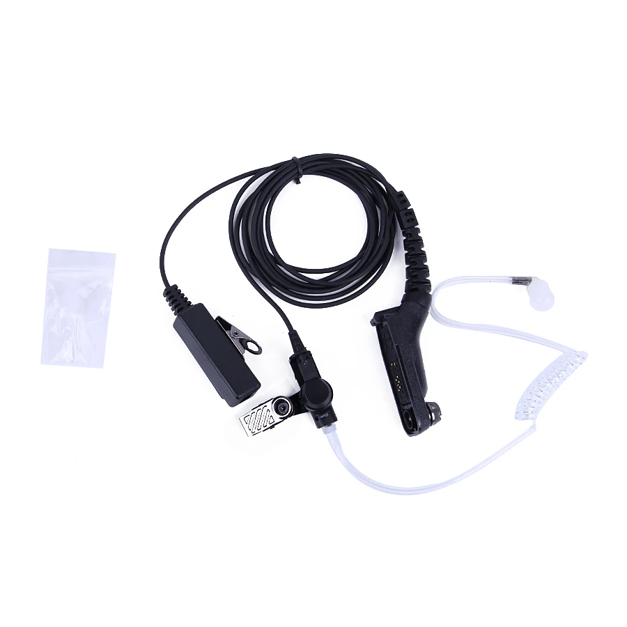 Security Guard Headset Air Tube Earpiece PTT Mic for Motorola Portalbe Radio MTP6550 MTP6750 DGP4150 Walkie Talkie Earphone