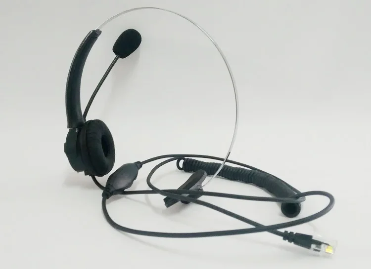 Call Center Headset Telephone Corded Wired Office Head Phone RJ11 Headset with Mic fits for all telephones