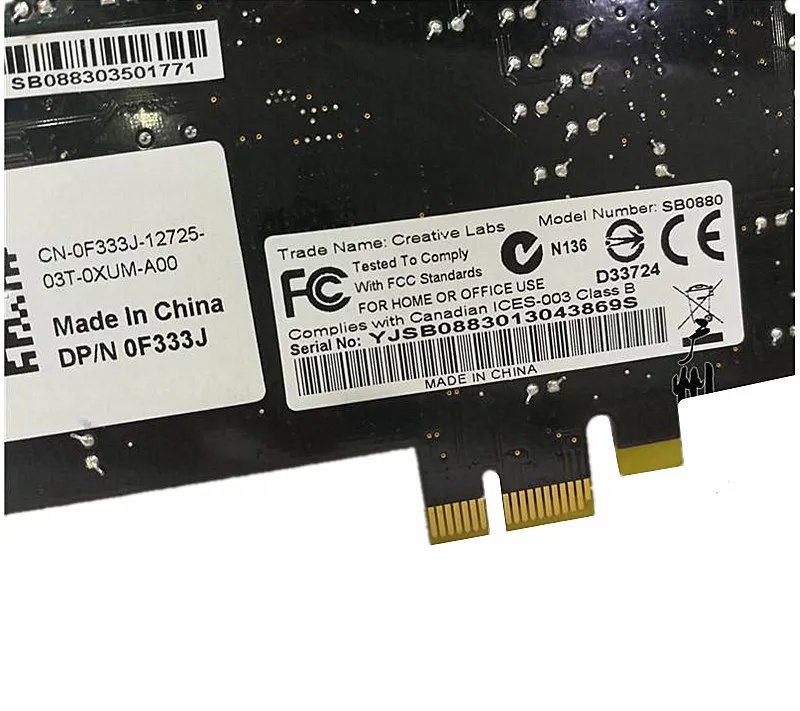 Imagem -03 - X-fi Titanium Plate Sound Card Pci-e 7.1 Jogo Transporte Gratuito Sb0880 7.1