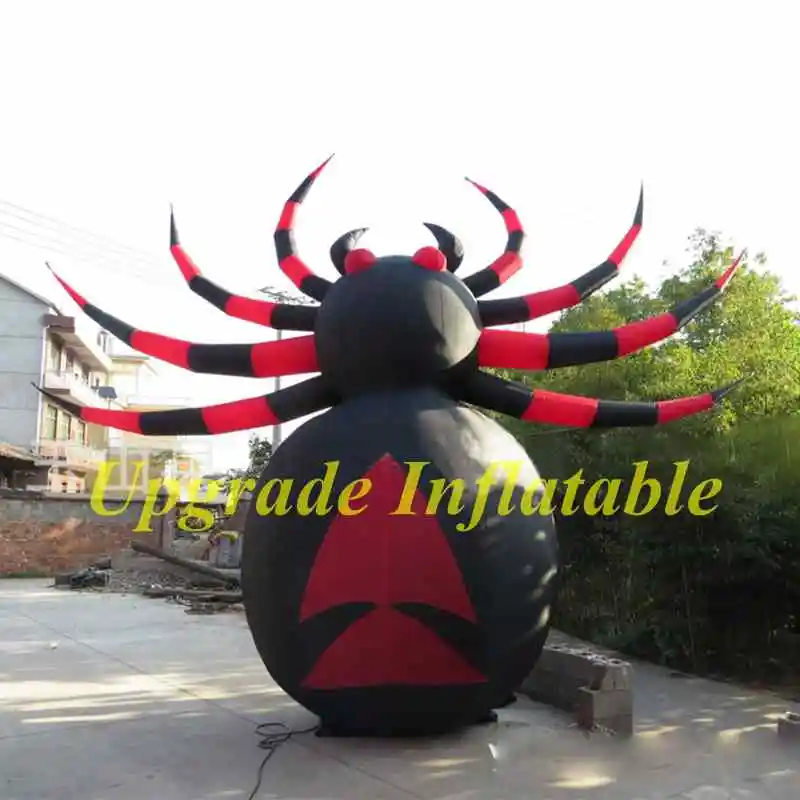 

Outdoor Giant Halloween Cartoon Inflatable Model Black and Red Spider Inflatable For Halloween Party decorations