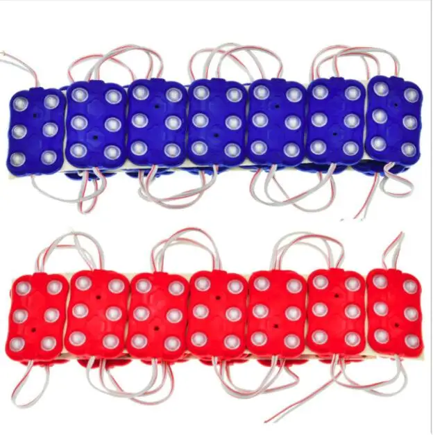 Module d'injection LED avec lentille, rétro-éclairage étanche DC12V 2.4W SMD 5730 6 LED ABS 65x40mm