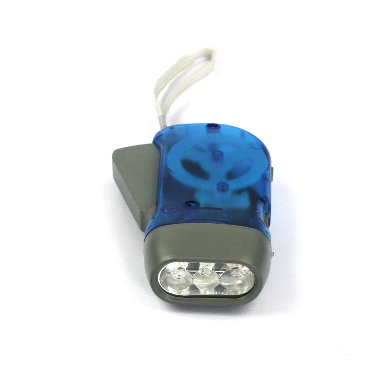 

Mini 3 LED Dynamo Dynamo Flashlight Hand-pressing Crank NR No Battery Torch for Outdoor Camping