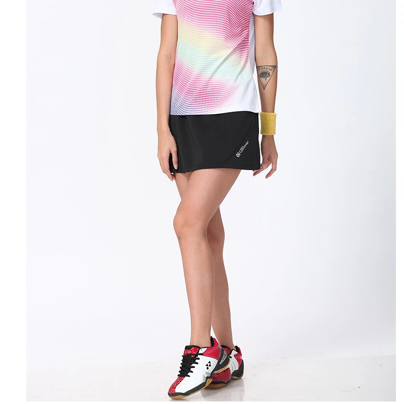 Nowe oddychające szybkie suche tenisówki damskie anty-opróżnione w pasie Skort Sport Pantskirt Badminton Workout spódnica do tenisa