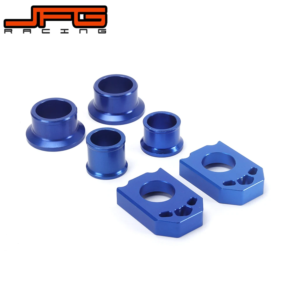 Motorcycle CNC Front Rear Wheel Hub Spacer Chain Adjust Axle Blocks For YAMAHA YZ250F 2012 2013 YZ450F 2010 2011 2012 2013