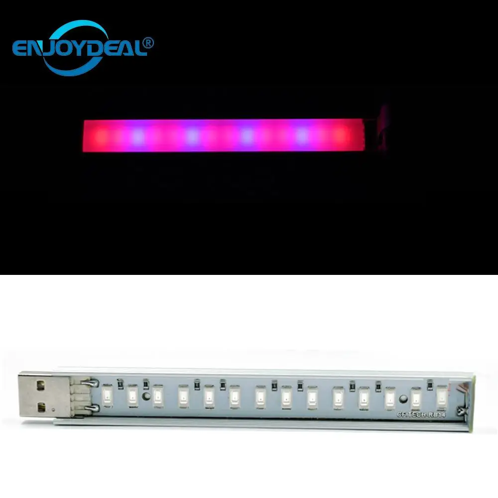 

14 LED USB Plant Grow Light Lamp 5V 2.5W Portable Flowering Vegs Potted Hydroponics Greenhouse Plants Growth Lamp F5